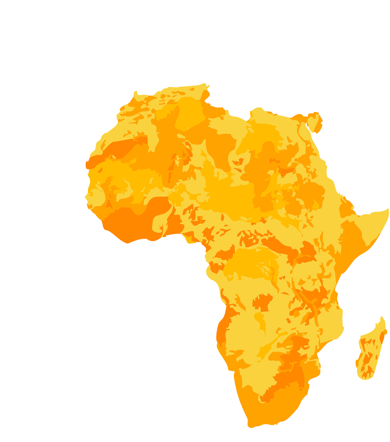 Map of Africa with connection points